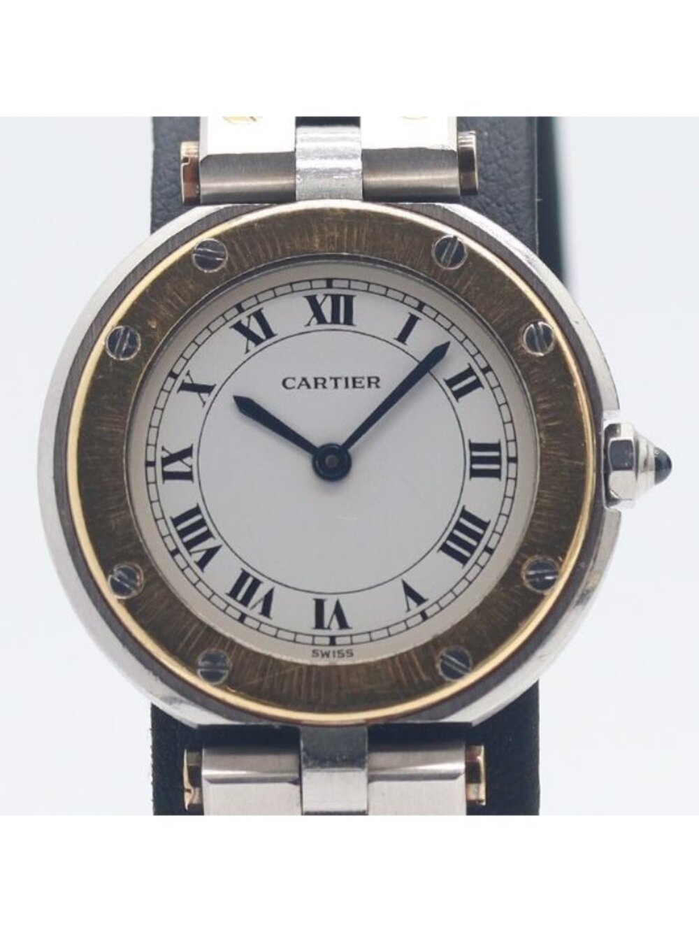 Cartier Santos Vendome Bezel White Dial Watch